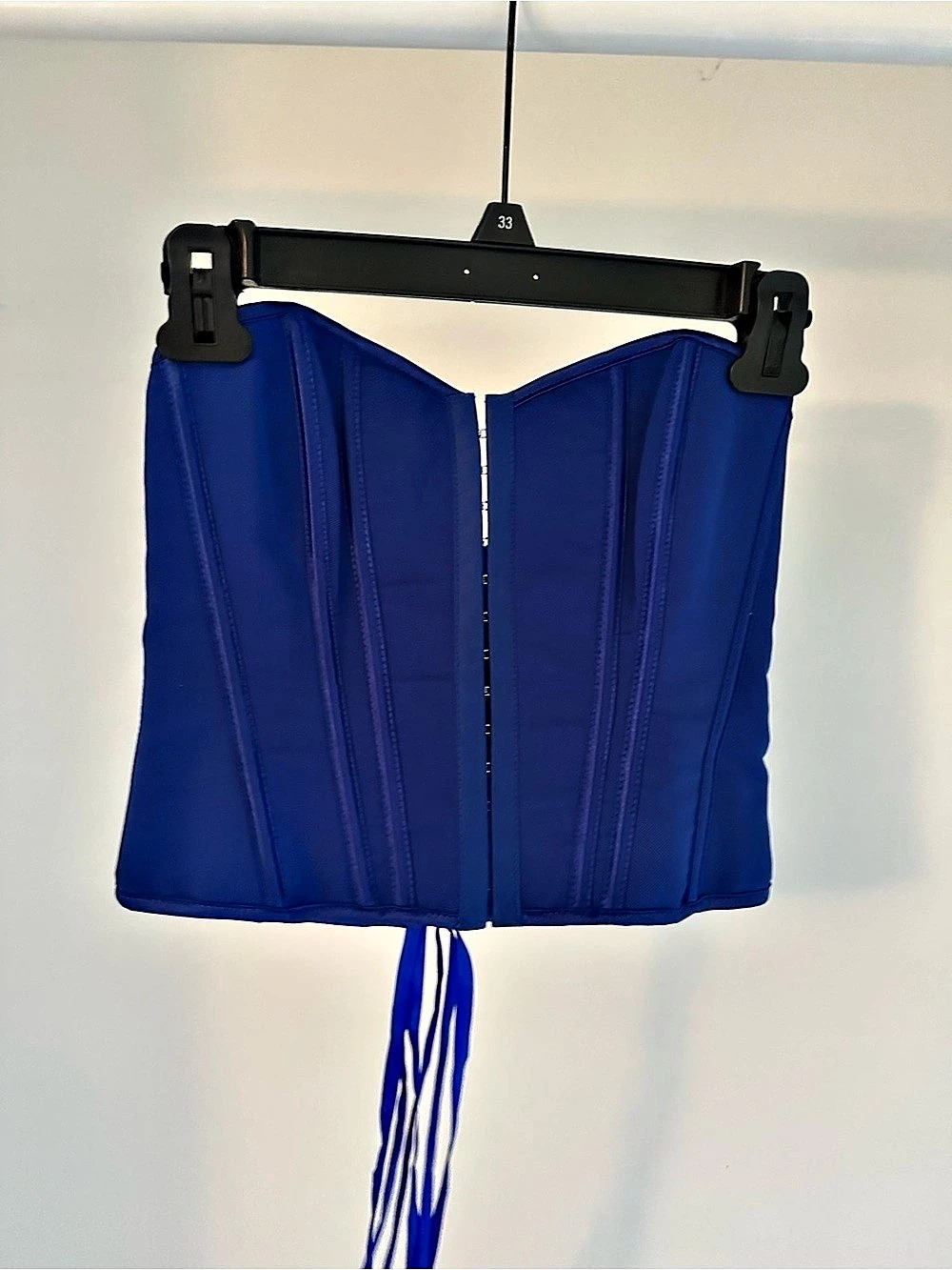 Blue Lace Up Corset